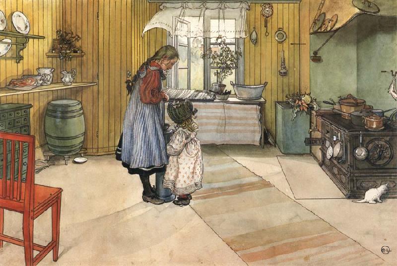 Carl Larsson The Kitchen china oil painting image